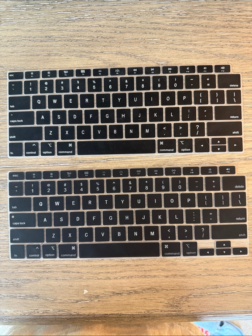 Black Silicone Keyboard Cover for MacBook - Set of 2